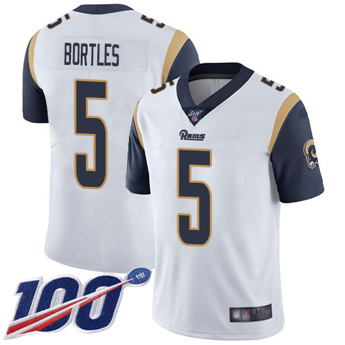 Los Angeles Rams Limited White Men Blake Bortles Road Jersey NFL Football 5 100th Season Vapor Untouchable